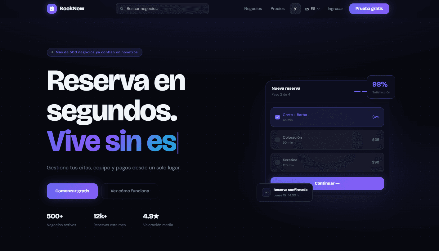 BookEase — SaaS de Reservas